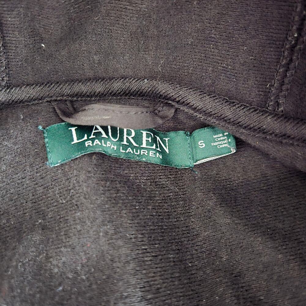 Lauren Ralph Lauren Stylish Hooded Soft Shell Anorak Raincoat Black Women Small - Picture 12 of 14